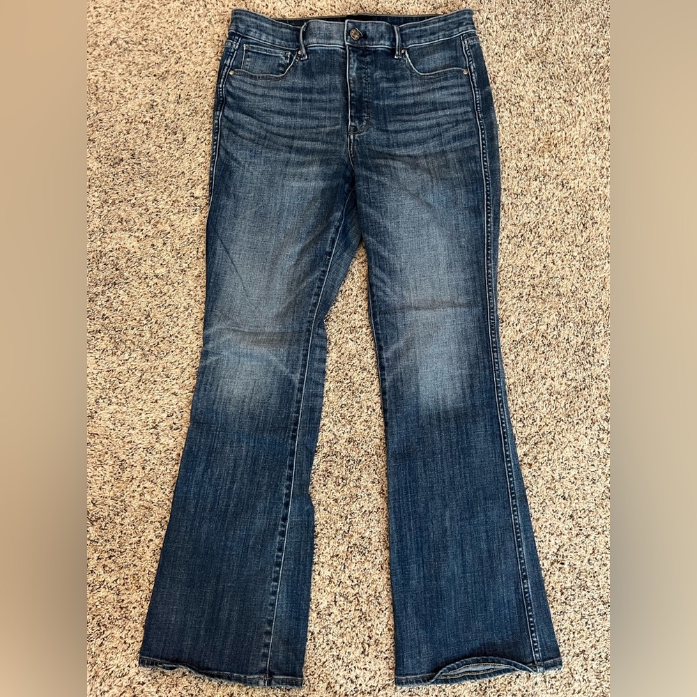 White House Black Market Dark Blue Flare Jeans